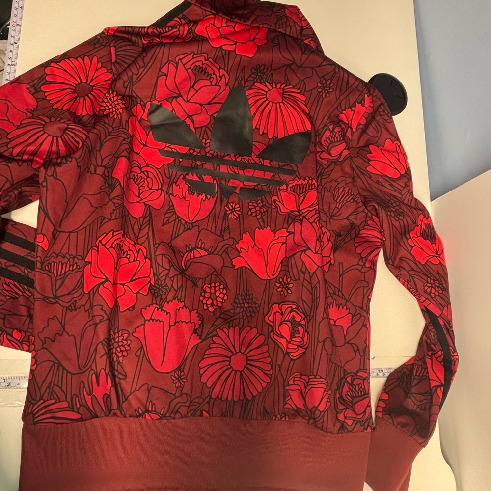 Adi Rare Firebird Tracktop Flower Red size Medium - Picture 4 of 12